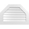 Ekena Millwork Octagonal Top Surface Mount PVC Gable Vent w/ 3-1/2"W x 1"P Standard Frame, 34"W x 24"H GVPOT34X2401SN - alternate 1